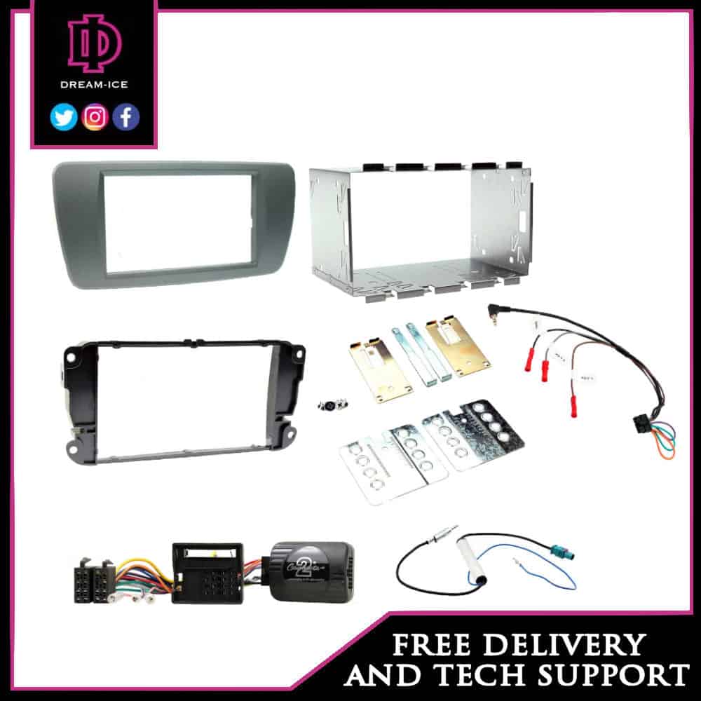 Seat Ibiza 2008-2014 Complete Black Double Din Fitting Kit