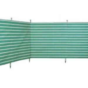 Windbreak 5 pole Green Stripe (3.6m single piping)